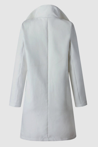 Creamtopmall Turn-down Collar Single Breasted Coat