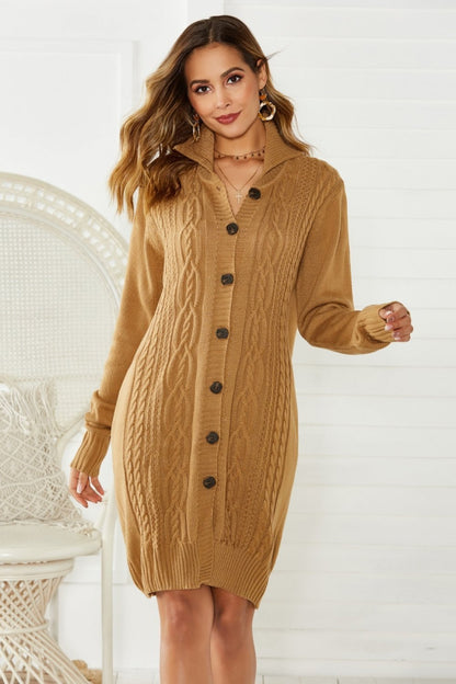 Creamtopmall Twist Single Breasted Knit Dress