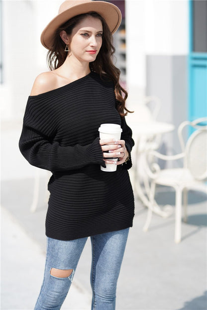 Creamtopmall Under The Weather Knit Sweater - Black