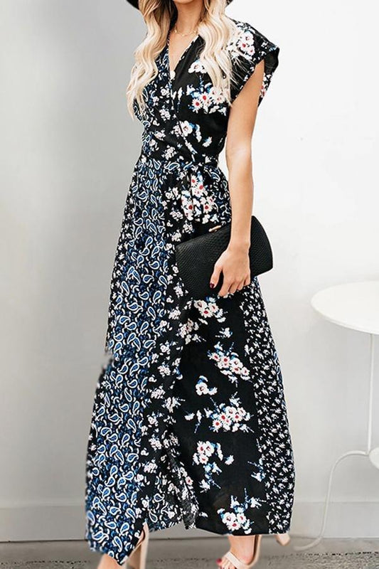 Creamtopmall Polka Dot High Waisted Maxi Dress