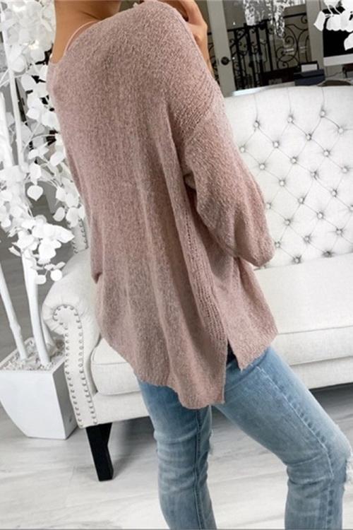 Creamtopmall V Neck Casual Sweater