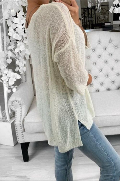 Creamtopmall V Neck Casual Sweater