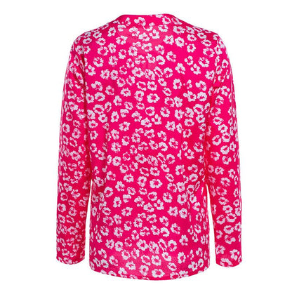 Creamtopmall V Neck Floral Shirt