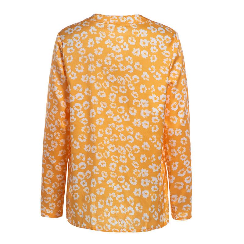 Creamtopmall V Neck Floral Shirt