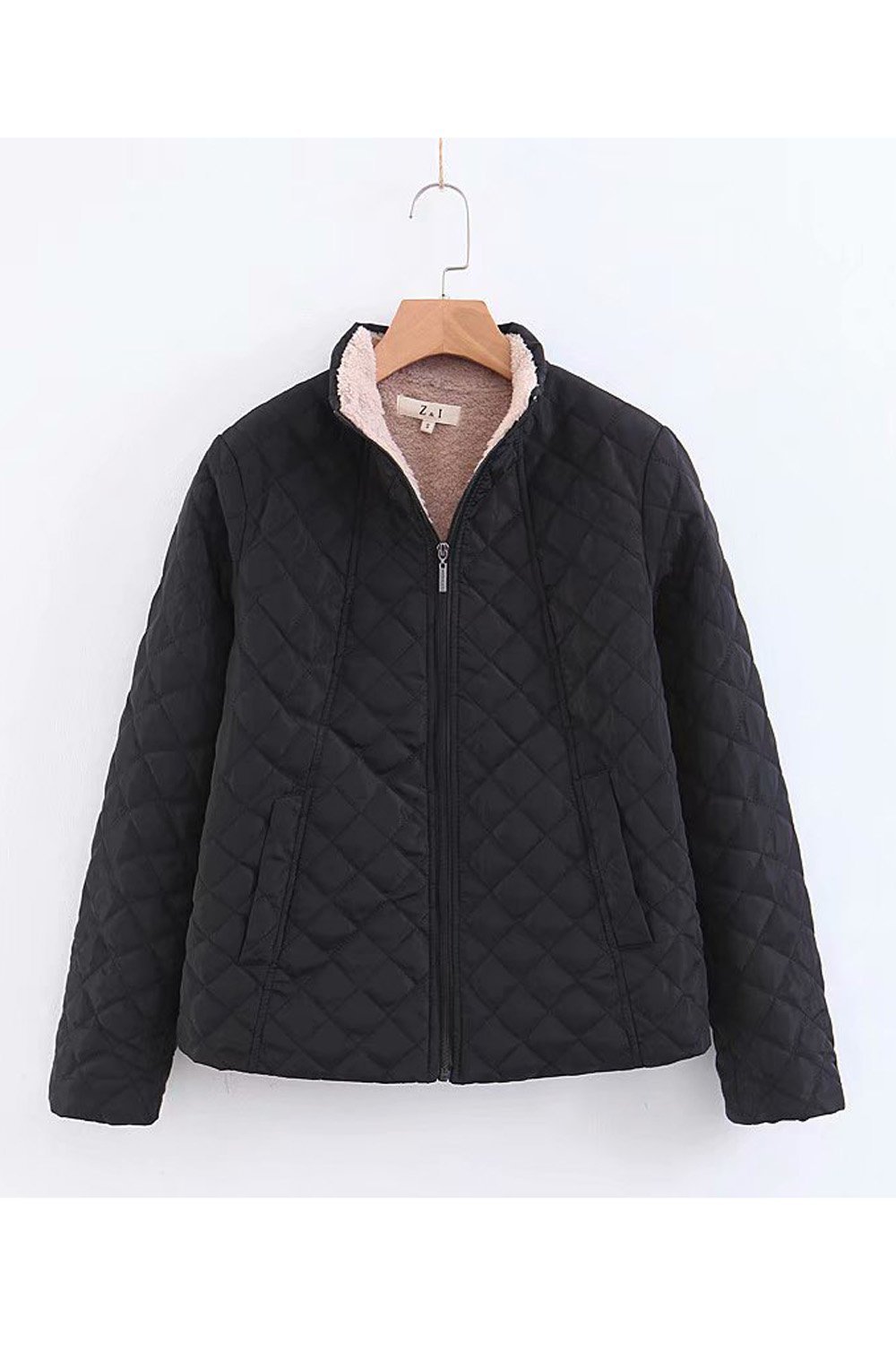 Creamtopmall Velvet Stand Collar Parkas Jacket