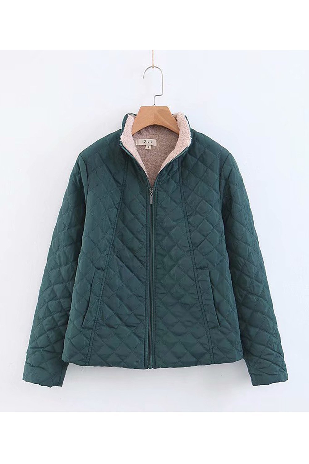 Creamtopmall Velvet Stand Collar Parkas Jacket