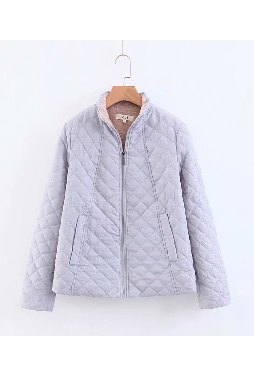 Creamtopmall Velvet Stand Collar Parkas Jacket