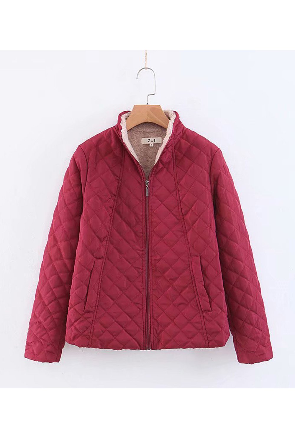 Creamtopmall Velvet Stand Collar Parkas Jacket