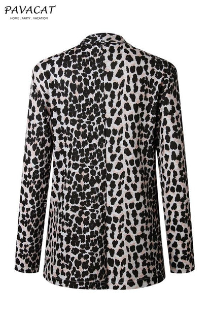 Creamtopmall Virgin Forest Animal Pattern Cardigan - Leopard